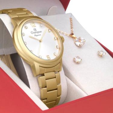 Imagem de Relogio feminino champion com pedrinhas no visor c/ nota fiscal