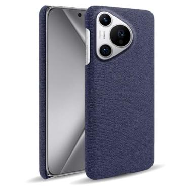 Imagem de Capa para Huawei Pura 70 Pro Plus,Capa desenhada em lona,Case Protetora Ultrafina com Empunhadura Macia,Design em Tecido Antichoque e Antiarranhões-Blue