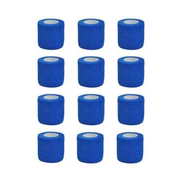 Imagem de Bandagem Elástica Autoadesiva Azul (4,8m) - Respirável para Pulso e To