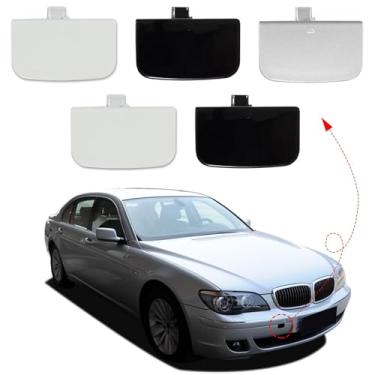 Imagem de Tampa do gancho de reboque do para-choque dianteiro do carro para BMW Série 7 E65 E66 750Li 760Li 2006 2007 2008 (preto carbono) 51117135569