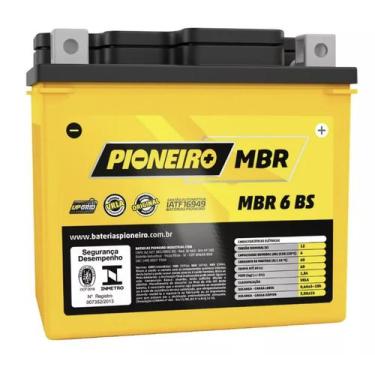 Imagem de Bateria Moto Pioneiro MBR6Bs 12v 6ah