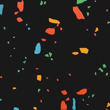 Imagem de VaryStyle Piso de vinil com 18 folhas, preto, colorido, terraço, azulejos, descasque e cole à prova d'água, para banheiro, 30,5 x 30,5 cm, removível, autoadesivo, grosso, para cozinha, quarto