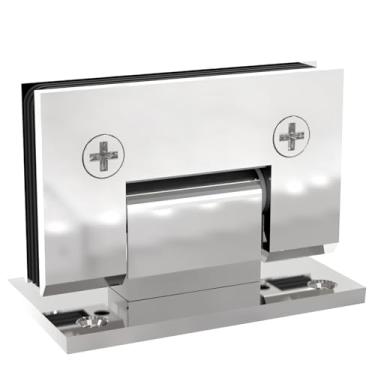 Imagem de AatrixQuayn Dobradiças de porta de chuveiro de vidro de 90 graus, latão sólido resistente, substituição de ferragens para porta de chuveiro para vidro temperado de 8 mm - 12 mm (5/40.6 cm) de