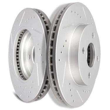 Imagem de SCITOO Kits de rotores de freio a disco 55083 Rotores de freio ventilados dianteiros aptos para Chevrolet para Classic 2005, para Chevrolet para Cobalt 2005-2010, para Pontiac para G5 2007-2010, para