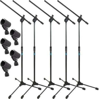 Imagem de Kit 5 Pedestal Ask Tps Tipo Girafa Para Microfone + Cachimbo