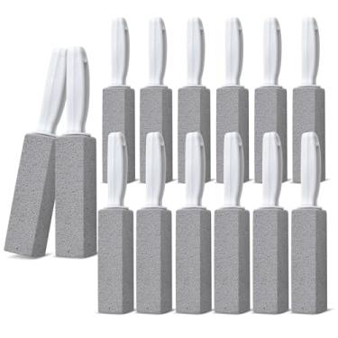 Imagem de Emycool Limpador de vaso sanitário com pedra-pomes, pacote com 14 pedra-pomes com alça para limpeza de vaso sanitário, banheiras, pias, piscinas, churrasqueiras