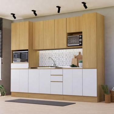 Imagem de Cozinha Modulada Compacta 290cm com Paneleiro e Torre Quente Slim Luci