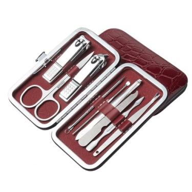Imagem de Conjunto profissional de manicure - Kit de pedicure em aço inoxidável com alicate e cortador para paroníquia | Ferramentas para cuidados com as unhas em casa e salão, H