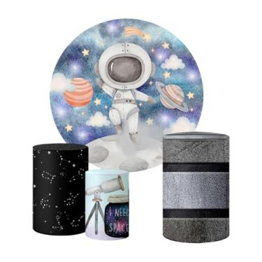 Imagem de Trio Capas Cilindro + Painel Redondo 1,50m Astronauta (Astronauta K1AST015)