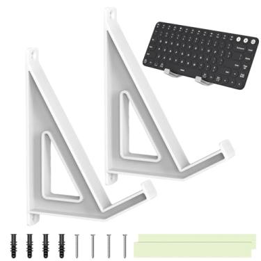 Imagem de Suporte de Parede para Laptop,Organizador de Parede para Teclados e Tablets - Organização Versátil Ajustável para Eletrónicos, Cabeceira, Quadros, Livros, Frames, Routers