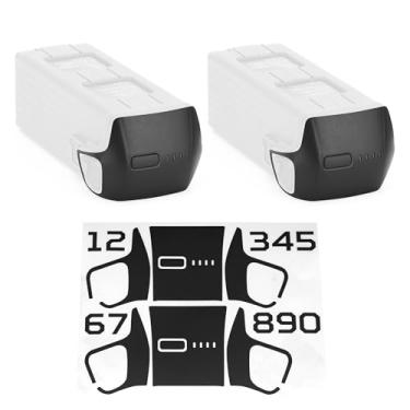 Imagem de WRAPGRADE Adesivos de pele compatíveis com as duas baterias DJI Mavic 4 Pro (preto invisível)