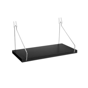 Imagem de Prateleira de compartimento de parede de tecido com ganchos, prateleiras de cubículo de madeira de 29 cm com cabides, acessórios cúbicos para trabalho, decoração de parede de cubículo de escritório