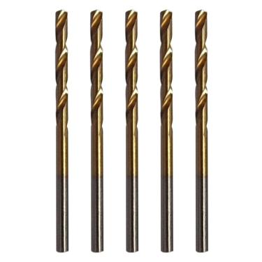 Imagem de Kit 5 Broca 2.4Mm Aço Rápido Hss Titânio Micro Mini Retífica