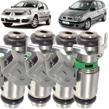 Imagem de Kit 4 Bico Injetores Clio Scenic 1.6 16V 2000 2001 2002 2003