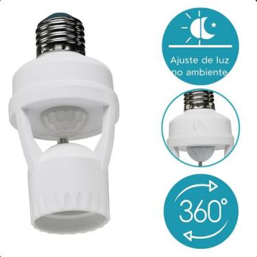 Imagem de Sensor de Presença Soquete E27 com Fotocélula para Lâmpadas LED e Ilum