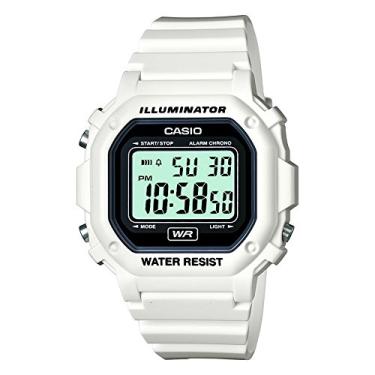 Imagem de Casio Série F108WH | Relógio digital masculino | Iluminador | Resistente à água | Luz LED | Alarme diário | Cronômetro 1/100 SEC | 3 ponteiros (HR, min, SEC) | Exibição de data/dia | Alarme diário |