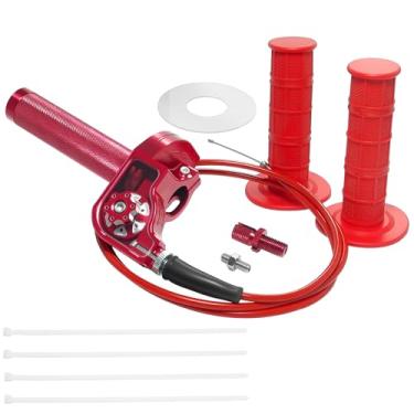 Imagem de Conjunto de acelerador de motocicleta, pegas de acelerador de torção rápida de 7/20.3 cm com cabo de acelerador universal de liga de alumínio para CRF KLX SSR TTR 110 125 150 200 200 250cc Dirt Pit