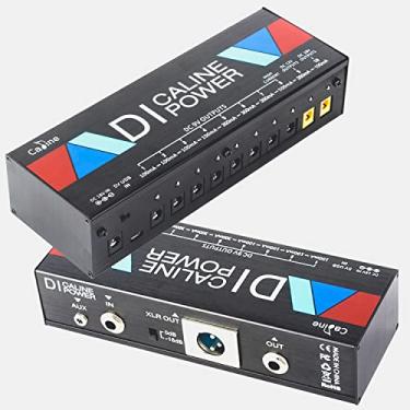 Imagem de Caline Fonte de alimentação de pedal de guitarra, fonte de alimentação de placa de pedal DI Box, alimentação de vários pedais com entrada AUX e USB