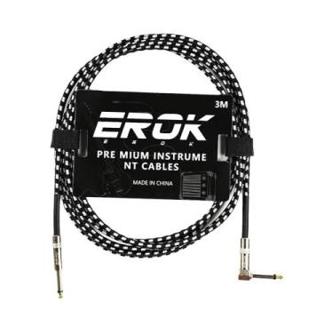 Imagem de Cabo De Guitarra EROK Premium, 1.5m/3m/6m/10m, 1/4 Polegadas, Super Du