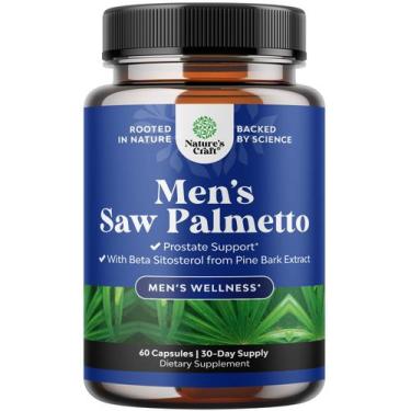 Imagem de Suplemento Natures Craft Saw Palmetto Extract 60 ct para homens