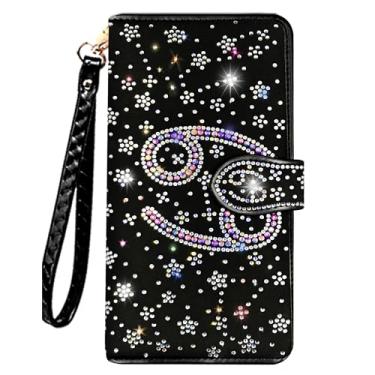 Imagem de LIFUTOPIA Carteiras de câncer de estrela de strass brilhante com glitter bolsa clutch porta-cartão de crédito grande capacidade para mulheres e homens câncer