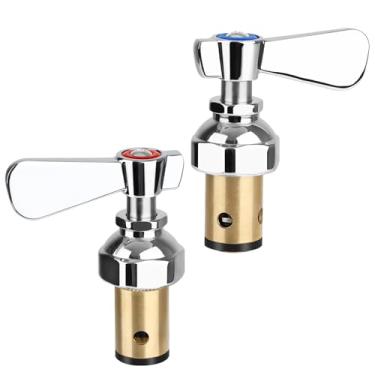 Imagem de Conjunto de haste de alça quente e fria para válvula de torneira de latão T&S, cartucho de substituição de conjunto de eixo de latão adequado para torneira de cozinha comercial de montagem na parede