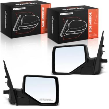 Imagem de A-Premium Par (2) espelhos retrovisores elétricos do lado do motorista e do passageiro - compatível com Ford Explorer Sport Trac - Espelho retrovisor externo dobrável manual não aquecido preto e prata