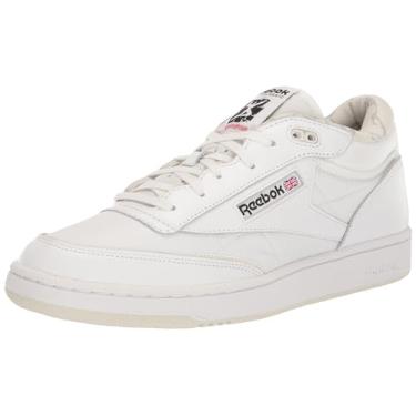 Imagem de Reebok Tênis masculino Club C Mid II, Branco/Morning Fog, 5.5 Women/4 Men