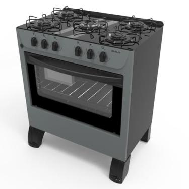 Imagem de Fogão Braslar 5 Bocas Carina Titanium Forno Easy Clean Acendimento Automático