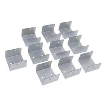 Imagem de Asixxsix Grampos de Painéis de Cerca de 10pcs, Forma de Forma de Madeira Galvanizada de Aço Galvanizada para Preços de Madeira de Concreto, Anti -vibração, Protegendo Clipes de Montagem (50mm)