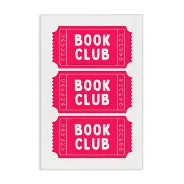 Imagem de Stupell Industries Arte de parede em tela Pink Book Club Tickets, design por Lettered and Lined, 76 x 50 cm