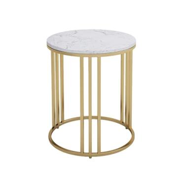 Imagem de Mesa de centro de design simples pequena mesa redonda móvel mesa lateral pequena mesa de centro ao lado do sofá aparador mesa quadrada mesa de canto de cabeceira para casa mesa lateral minimalista