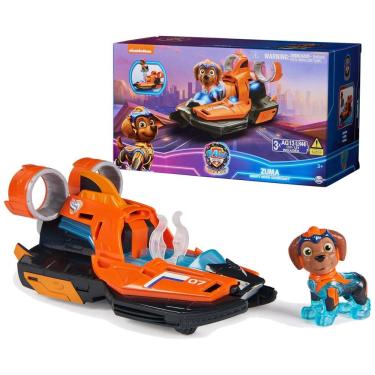Imagem de Barco a Jato Zuma Mighty Pups com Luzes, Sons e Boneco de Ação para Crianças Acima de 3 Anos, Patrulha Canina, Laranja