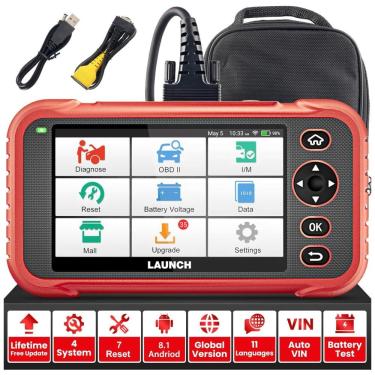 Imagem de Scanner Automotivo com Sistema de Diagnóstico Obd2 Wi Fi e Tela de, 12V, LAUNCH, Vermelho