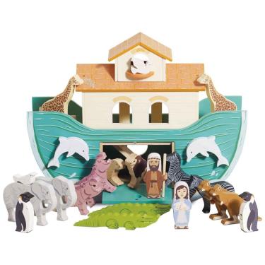 Imagem de Arca de Madeira Educacional para Brincadeira de Faz de Conta, Adequado para Meninos e Meninas a partir de 3 Anos, Le Toy Van TV259, Colorida