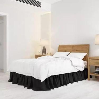 Imagem de Saia Cama Box Casal Padrão e Queen Ajustável Envio Imediato Decoração 