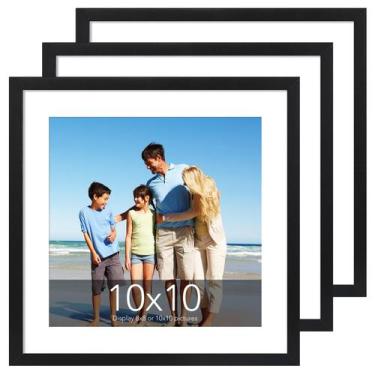 Imagem de Porta-retratos TWING 10x10, pacote com 3, com tapete para fotos 8x8, p