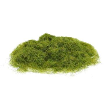 Imagem de Grama estática, nylon em pó de grama artificial de 5 mm, 2 x 30 g, modelo de tufo de grama artificial para trem, paisagem ferroviária, areia terra, verde inverno, pacote com 2