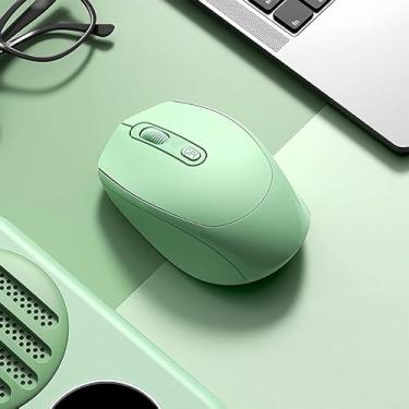 Imagem de Mouse sem fio, 2,4 GHz com mini receptor USB e BT 5.2, mouse silencioso para computador, rastreamento óptico de 1600 DPI, compatível com Windows, Chromebook, Mac, laptop, tablets, verde (pilhas não