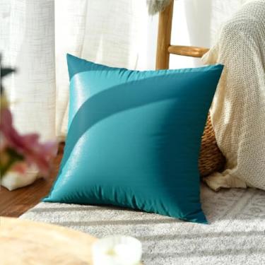 Imagem de Capa de almofada de veludo macia de cor sólida decorativa com zíper para sofá sofá cama cadeira sala de estar casa