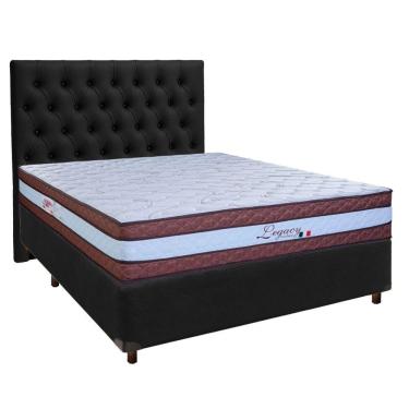 Imagem de Kit Cabeceira + Cama Box + Colchão Casal Molas Ensacadas Legaccy Paropas