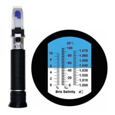 Imagem de Refratometro Salinidade Portatil Aquario Marinho Medidor Sal - RZ118