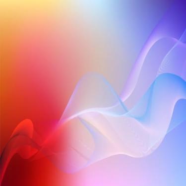 Imagem de Quadro Decorativo Abstrato Colorido com Linhas Onduladas - Arte Digital para Decoração Moderna 50x50cm