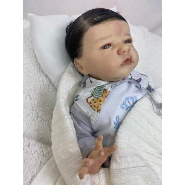 Imagem de Bebê Reborn Menino Aticus Realista Corpo Inteiro Silicone Pode Banhar 