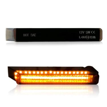 Imagem de OTnhaee Marcador retrovisor lateral sequencial de LED, sequencial, luz de seta, compatível com Ford F150 04-14, Raptor 10-14, Expedition 97-07, Mark LT 06-08 (Smoked Len Switchback Yellow Light)