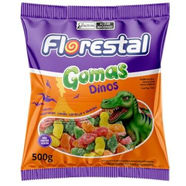 Imagem de Bala De Goma Dinos 500g Florestal | Jujuba | Dinossauros