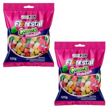 Imagem de Kit 2 Pacotes Bala de Goma Sortida Sininhos 500g Cada Florestal | Sino | Jujuba - Total 1Kg