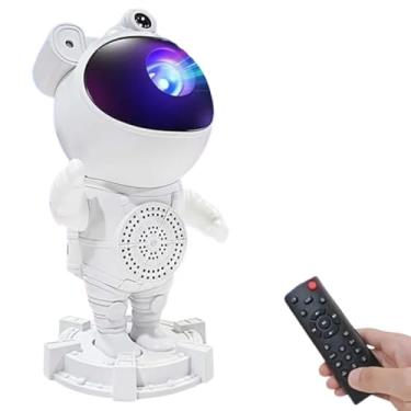 Imagem de Projetor Astronauta Com Som Bluetooth Robô Luminária De Estrelas Nebulosas Galaxias Lua Luz Noturna para Quarto Controle Remoto Função Temporizador (Galáxias e Estrelas)