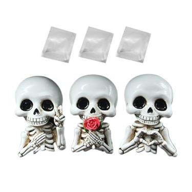 Imagem de Clipes de ventilação de caveira, ambientador de esqueleto fofo, decoração de veículo de Halloween, clipes de ventilação de resina, ambientador de caveira para carro, caminhão, trailer, van, casa