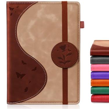 Imagem de Soomeet Lined Rose Journal Notebook for Women, A5 Hardcover Leather Journals for Writing,Business,Work,Travel, 200 Pages Thick Journaling Notebooks for Daily,Note Taking 5.75'' X 8.38''(Beige & Brown)